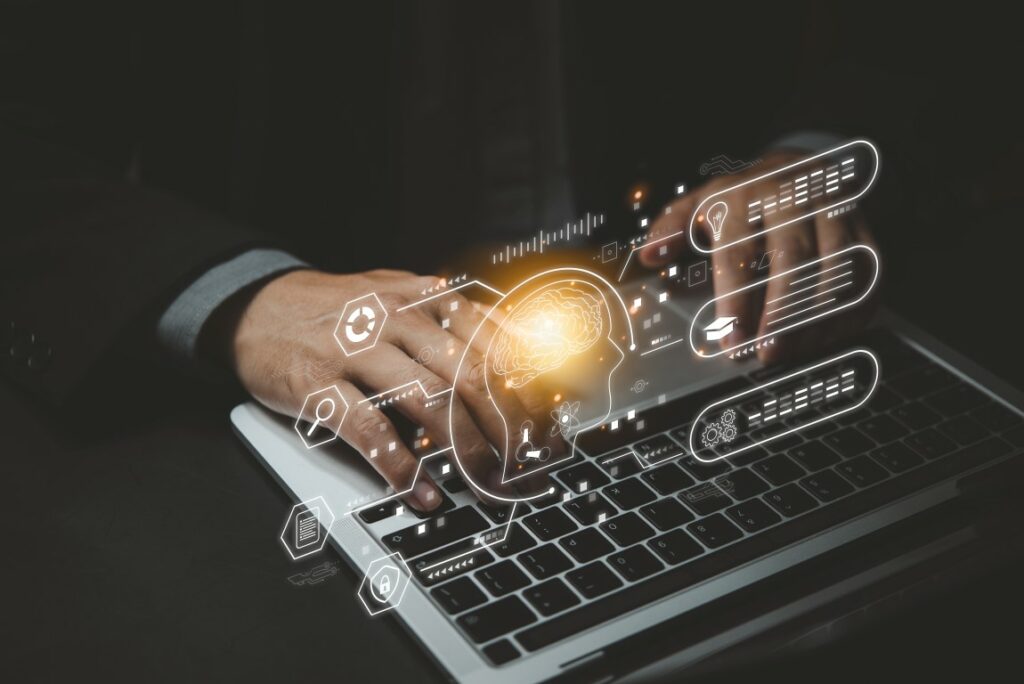 Chatgpt chat with ai or artificial intelligence. digital chatbot, robot application, openai generate. futuristic technology.